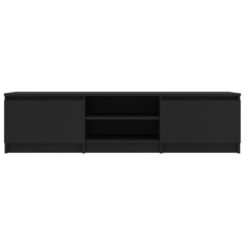 Tv-bord 140x40x35,5 cm konstrueret træ sort