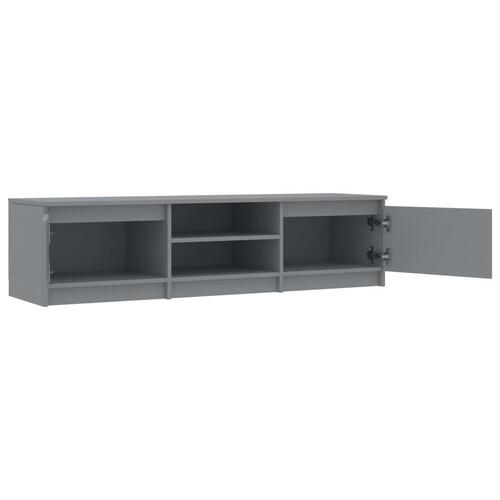 Tv-bord 140x40x35,5 cm konstrueret træ grå
