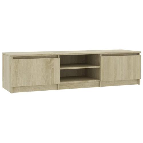 Tv-bord 140x40x35,5 cm konstrueret træ sonoma-eg