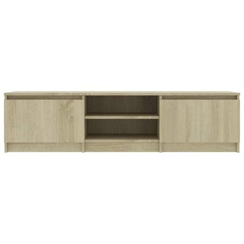 Tv-bord 140x40x35,5 cm konstrueret træ sonoma-eg