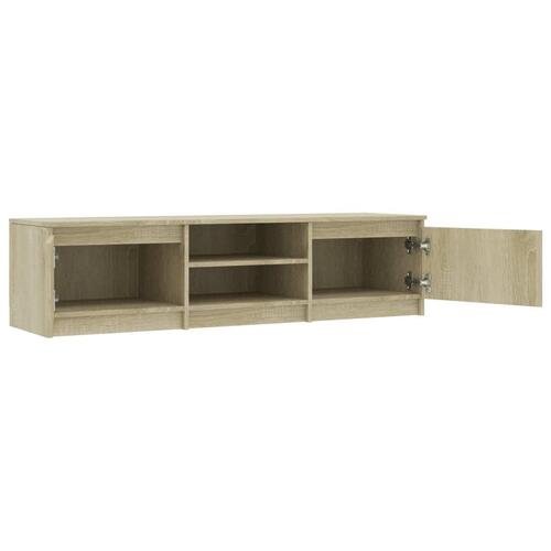 Tv-bord 140x40x35,5 cm konstrueret træ sonoma-eg