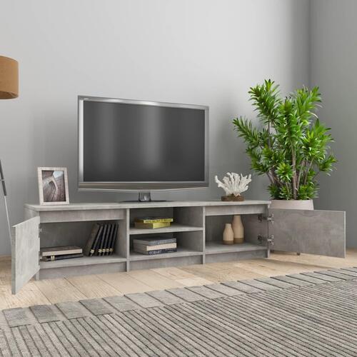 Tv-bord 140x40x35,5 cm konstrueret træ betongrå