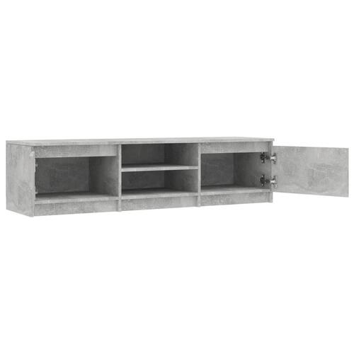 Tv-bord 140x40x35,5 cm konstrueret træ betongrå