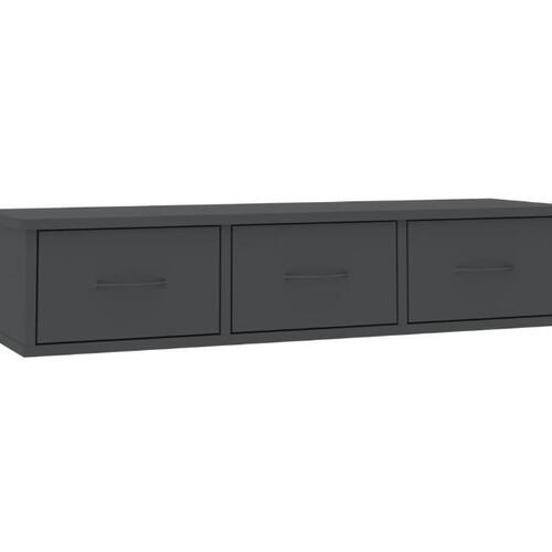 Vægskab med skuffer 88 x 26 x 18,5 cm spånplade grå