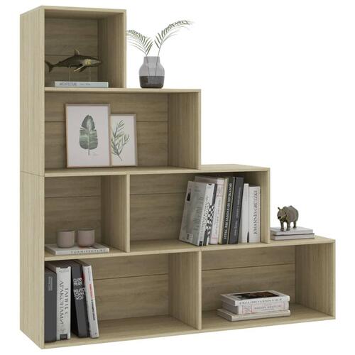 Bogreol/rumdeler 155x24x160 cm konstrueret træ sonoma-eg