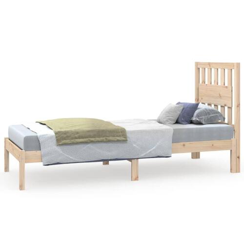 Sengeramme 75x190 cm massivt fyrretræ