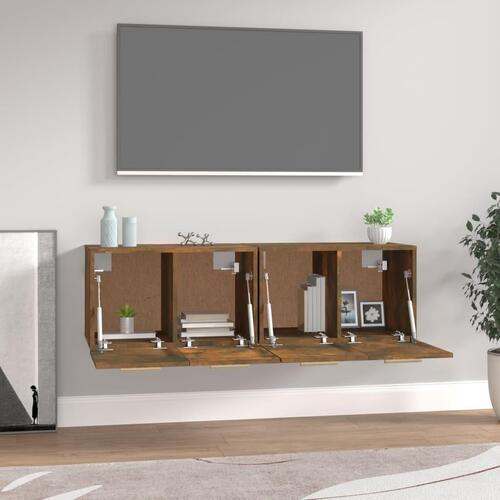 Vægskabe 2 stk. 60x36,5x35 cm konstrueret træ sonoma-eg
