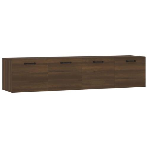 Vægskabe 2 stk. 60x36,5x35 cm konstrueret træ brun egetræ