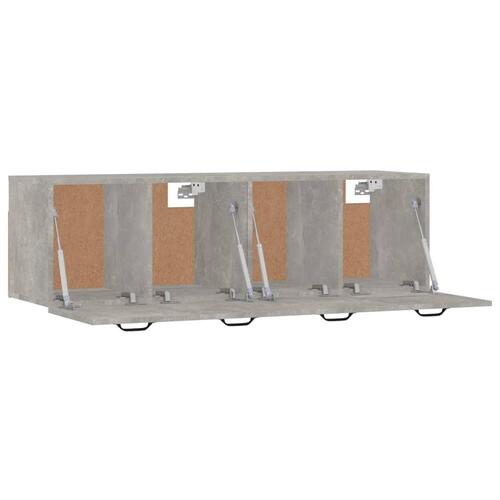 Vægskabe 2 stk. 80x35x36,5 cm konstrueret træ betongrå