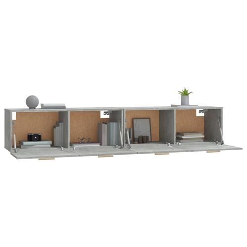 Vægskabe 2 stk. 100x36,5x35 cm konstrueret træ betongrå