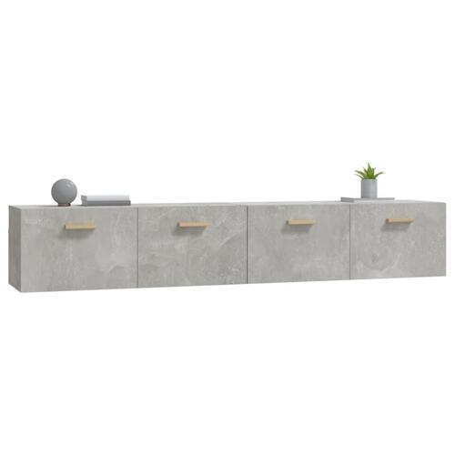 Vægskabe 2 stk. 100x36,5x35 cm konstrueret træ betongrå