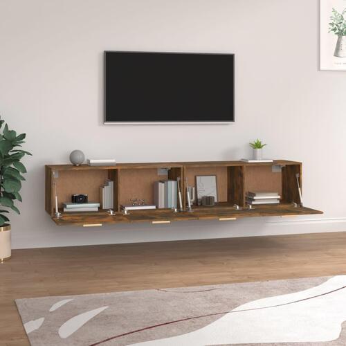 Vægskabe 2 stk. 100x36,5x35 cm konstrueret træ sonoma-eg