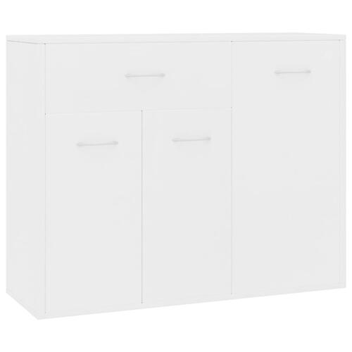 Skænk 88x30x70 cm konstrueret træ hvid