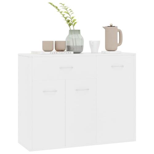 Skænk 88x30x70 cm konstrueret træ hvid