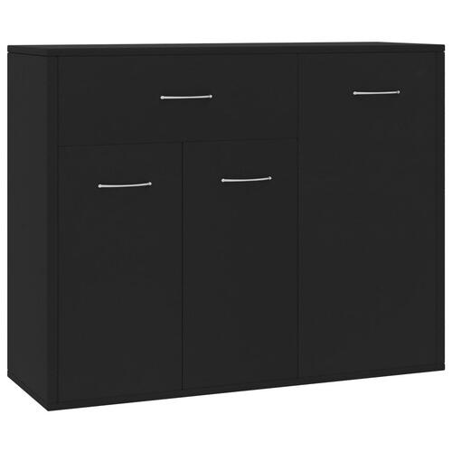 Skænk 88x30x70 cm konstrueret træ sort