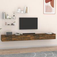 Vægskabe 2 stk. 102x30x20 cm konstrueret træ sonoma-eg