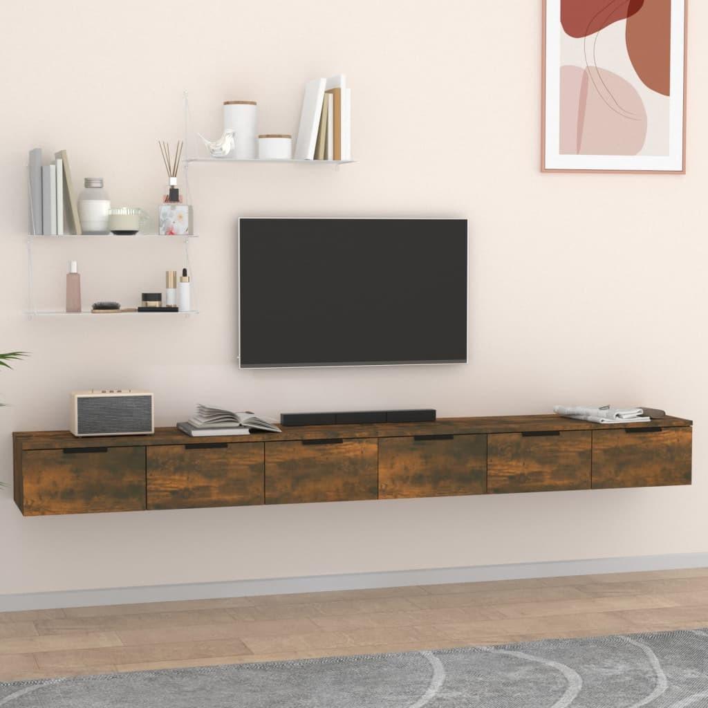Vægskabe 2 stk. 102x30x20 cm konstrueret træ sonoma-eg