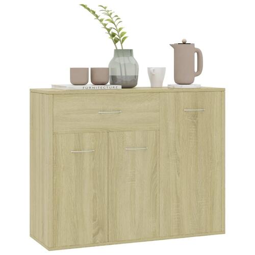 Skænk 88x30x70 cm konstrueret træ sonoma-eg