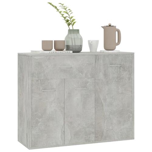 Skænk 88x30x70 cm konstrueret træ betongrå