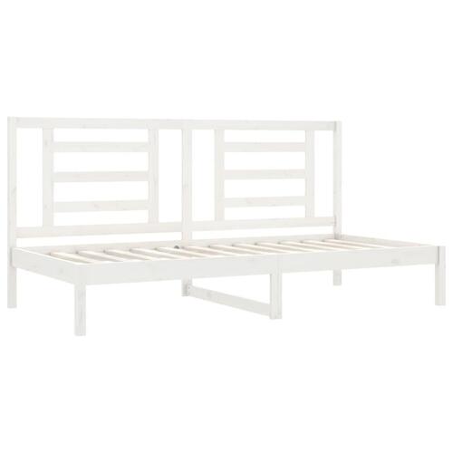 Daybed 80x200 cm massivt fyrretræ hvid