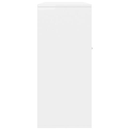 Skænk 88x30x70 cm konstrueret træ hvid højglans