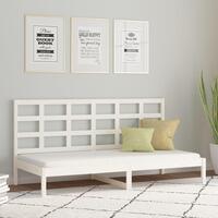 Daybed 80x200 cm massivt fyrretræ hvid