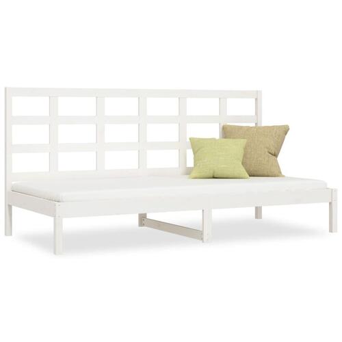 Daybed 80x200 cm massivt fyrretræ hvid