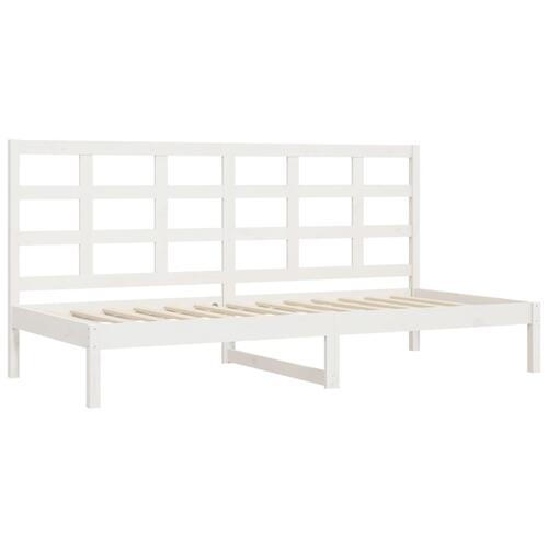 Daybed 80x200 cm massivt fyrretræ hvid
