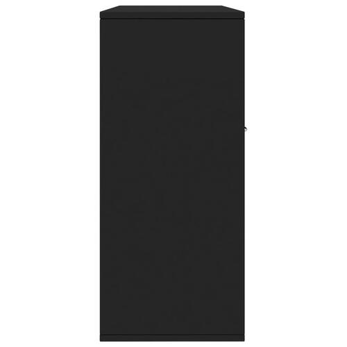 Skænk 88x30x70 cm konstrueret træ sort højglans