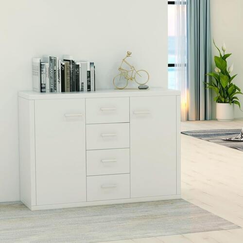 Skænk 88x30x65 cm konstrueret træ hvid