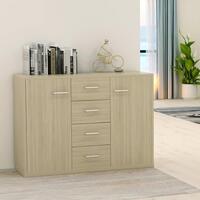 Skænk 88x30x65 cm konstrueret træ sonoma-eg