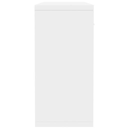 Skænk 88x30x65 cm konstrueret træ hvid højglans