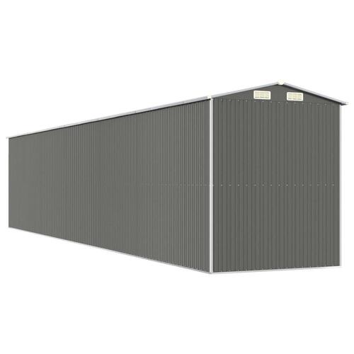 Haveskur 192x1021x223 cm galvaniseret stål lysegrå
