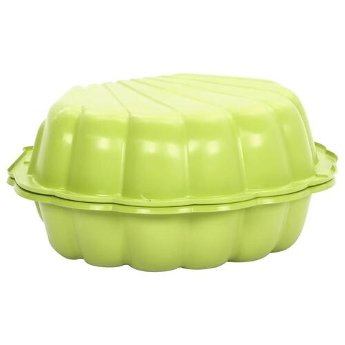 Sandkasser 2 stk. 77x87x21 cm plastik grøn