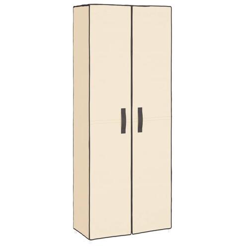 Skoskab 60x30x166 stof cremefarvet
