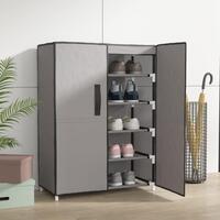 Skoskab 60x28x90 stof grå