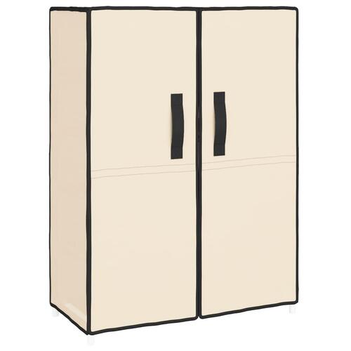 Skoskab 60x28x90 stof cremefarvet