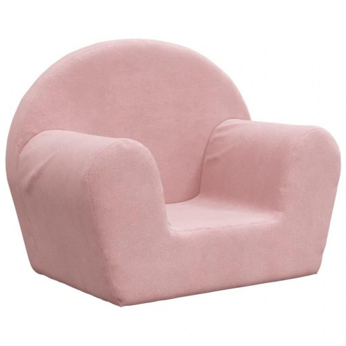 Sofa til børn blødt plys pink