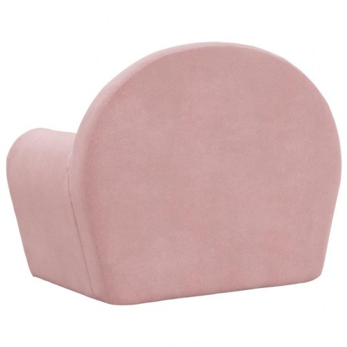 Sofa til børn blødt plys pink