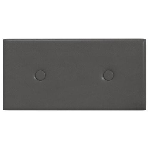 Vægpaneler 12 stk. 30x15 cm 0,54 m² kunstlæder grå