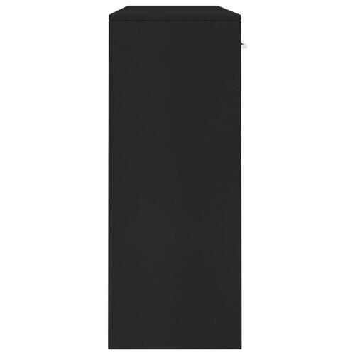 Skænk 110x30x75 cm spånplade sort