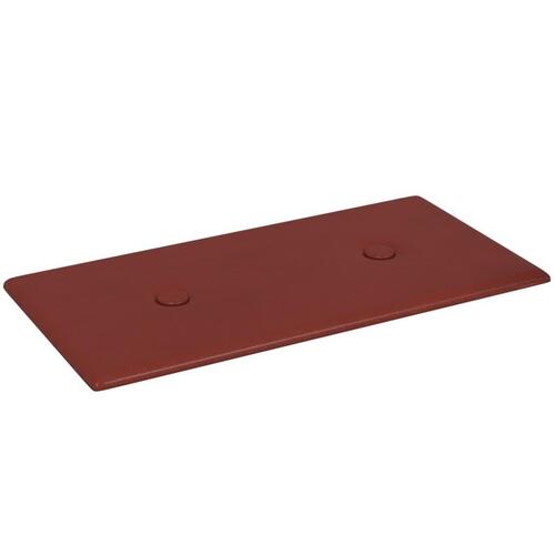 Vægpaneler 12 stk. 30x15 cm 0,54 m² kunstlæder vinrød