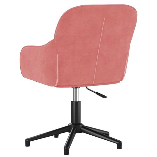 Drejelig kontorstol fløjl pink
