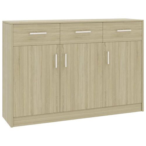 Skænk 110x30x75 cm konstrueret træ sonoma-eg