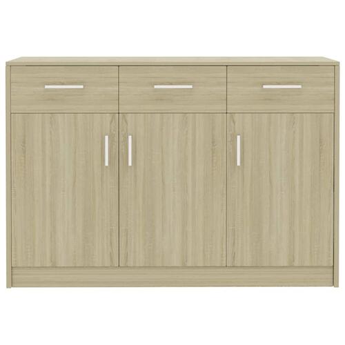 Skænk 110x30x75 cm konstrueret træ sonoma-eg
