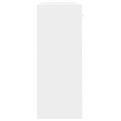 Skænk 110x30x75 cm spånplade hvid højglans