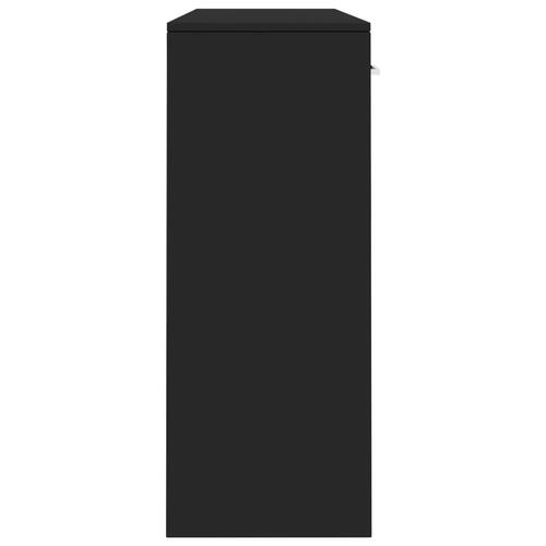 Skænk 110x30x75 cm spånplade sort højglans