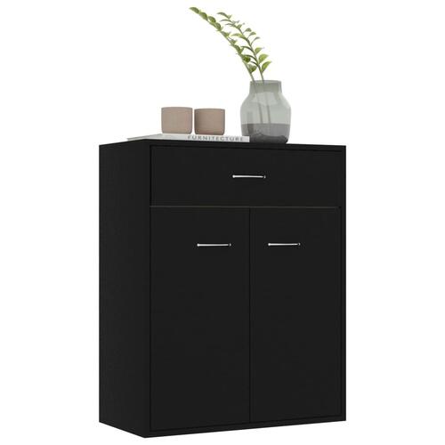 Skænk 60x30x75 cm konstrueret træ sort