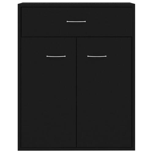 Skænk 60x30x75 cm konstrueret træ sort