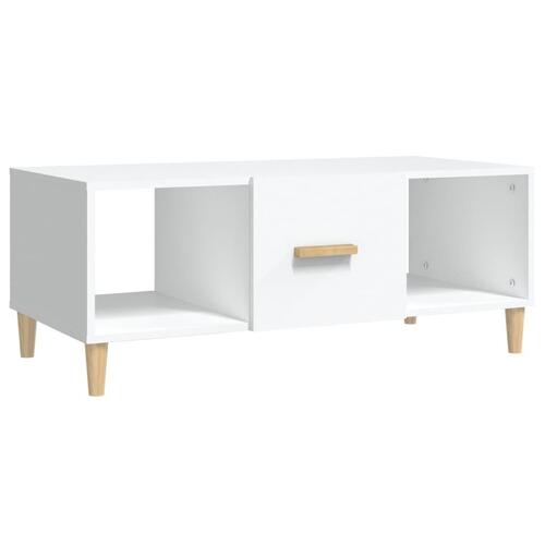 Sofabord 102x50x40 cm konstrueret træ hvid